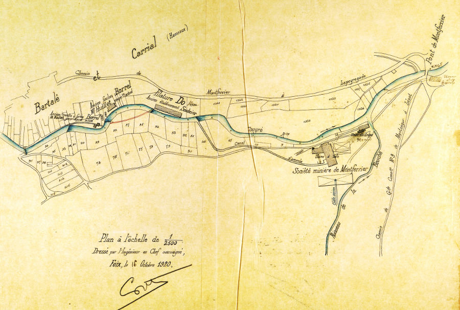 Demande d'autorisation pour le déplacement d'un barrage et la construction d'un pont-canal, Henri Dô, 1920
