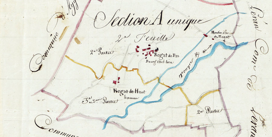 Cadastre "napolonien",  tableau d'assemblage