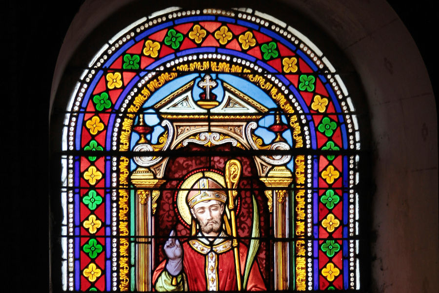 Vitrail de saint Félix (détail)