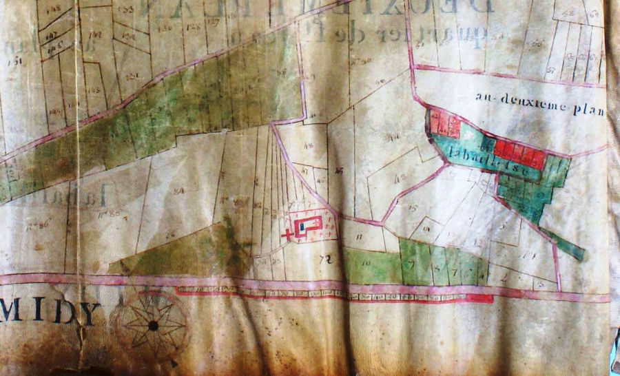 Plan parcellaire de Saint-Jean-d'Aigues-Vives, fin XVIIIe siècle