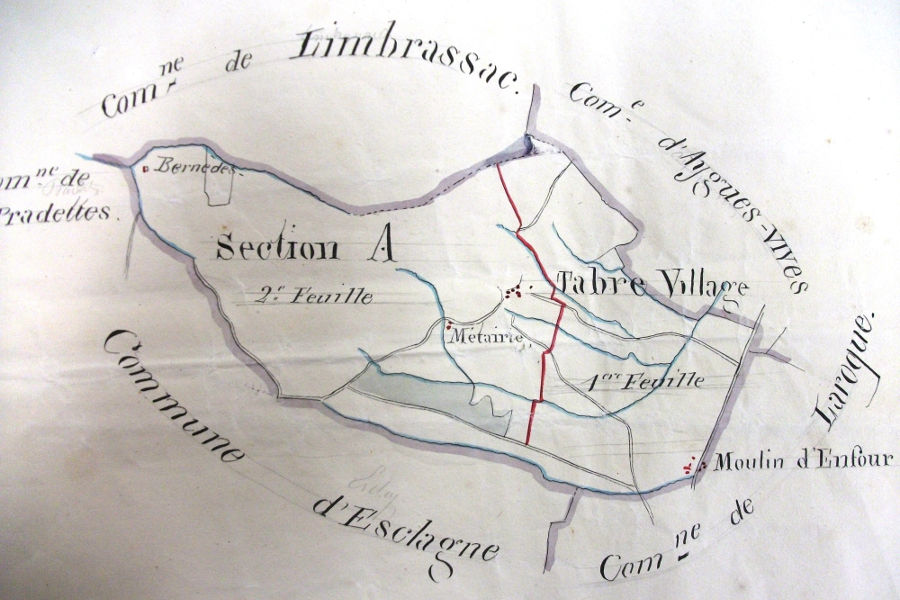 Cadastre "napolonien", XIXe sicle, tableau d'assemblage