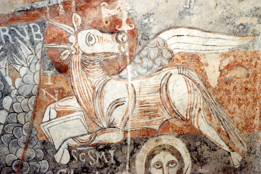 Fresques (détail), de l'église de Vals