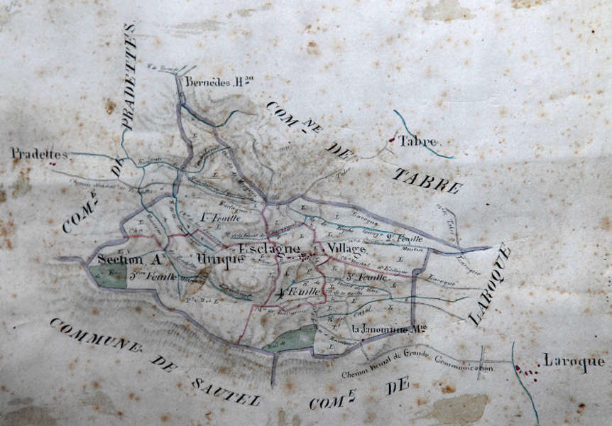 Cadastre "napolonien", 1841-1842, tableau d'assemblage