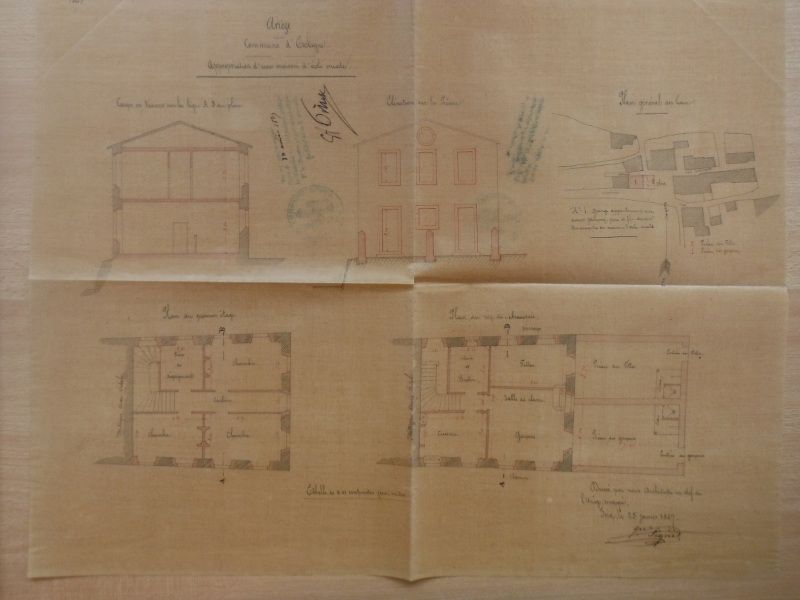 Plan de l'école 1867