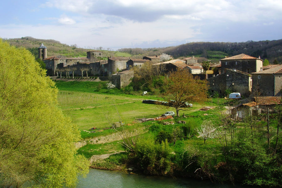 Vue de Camon depuis le viaduc