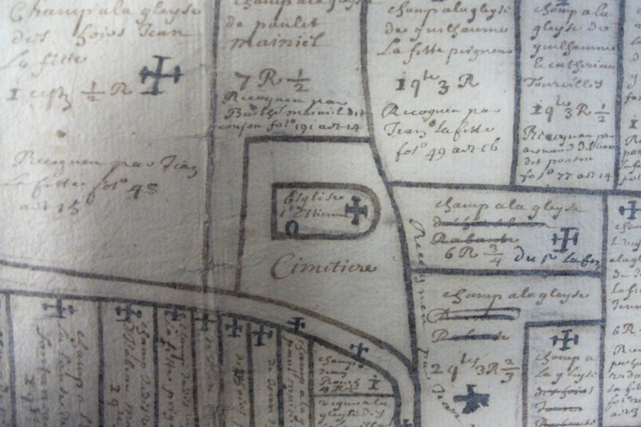 Plan d'Aigues-Vives, 1764 (dtail)