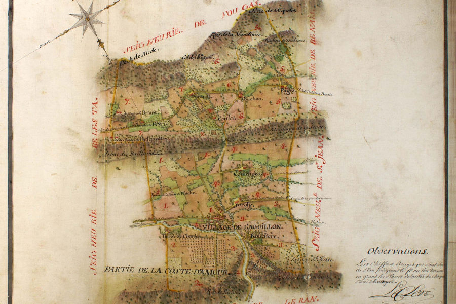 Plan de la seigneurie de l'Aiguillon, 1747