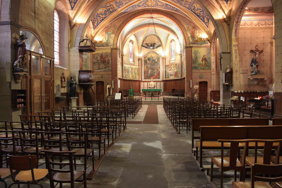 Intrieur de l'glise de La Bastide sur l'Hers