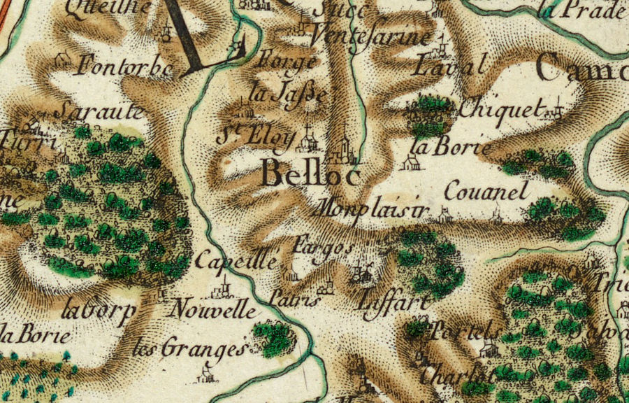 Carte de Cassini, XVIIIe siècle