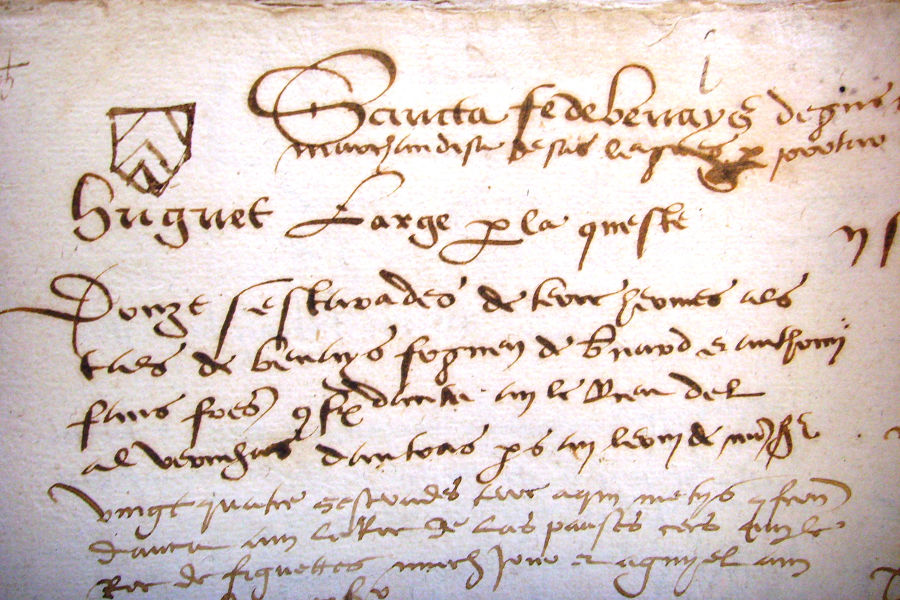 Mention de "Santa fe de benays", Reconnaissances de 1584-1607