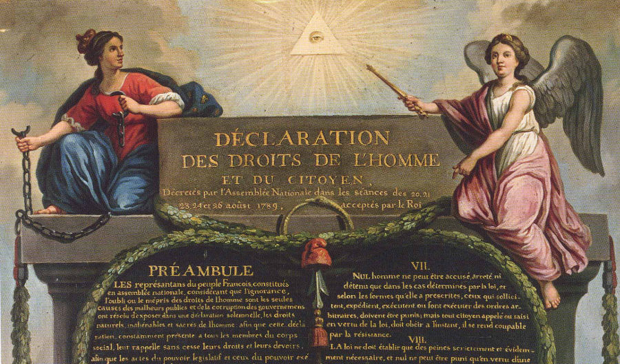 Détail de la Déclaration des Droits de l'Homme et du Citoyen, 1789
