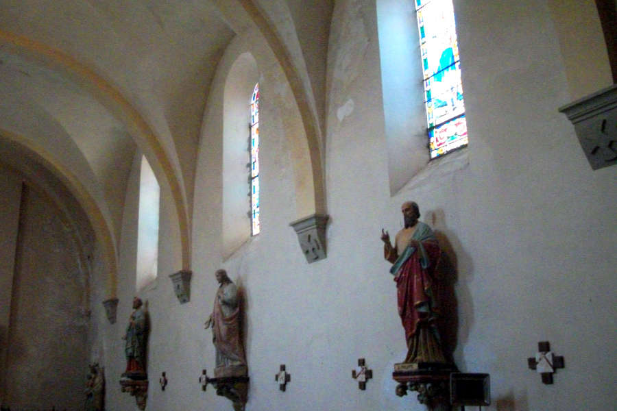 intérieur de l'église du Carla de Roquefort
