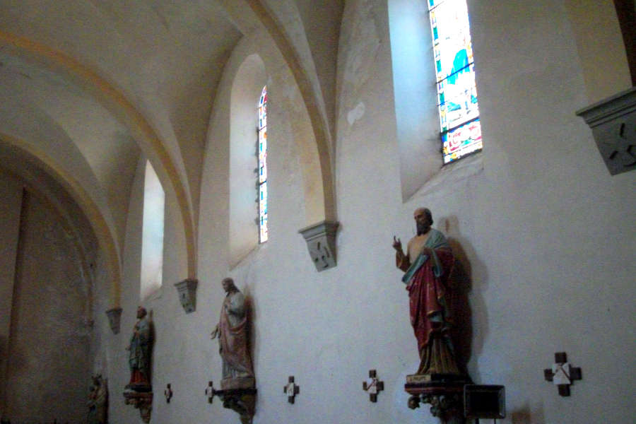 intrieur de l'glise du Carla de Roquefort