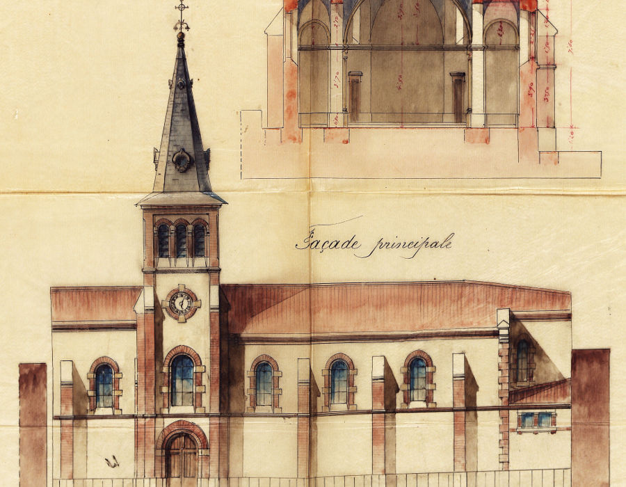 Projet de restauration de l'église de Fougax 1896