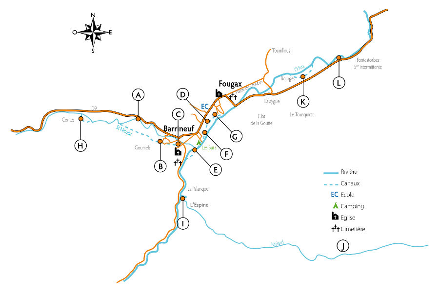 Carte de situation des industries hydrauliques