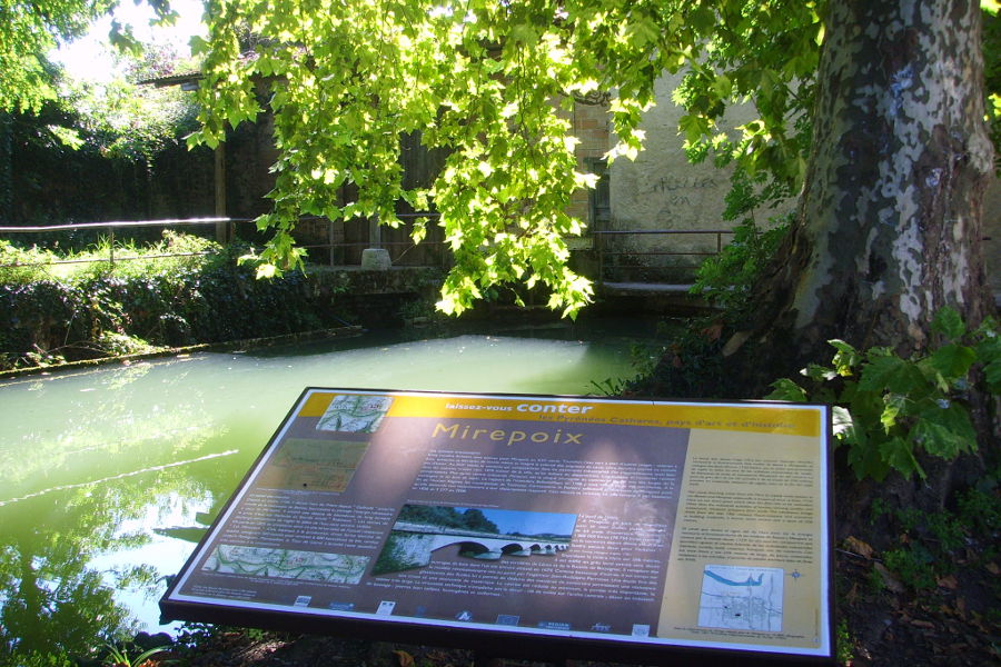 Panneau sur l'industrie, ancienne minoterie de Mirepoix