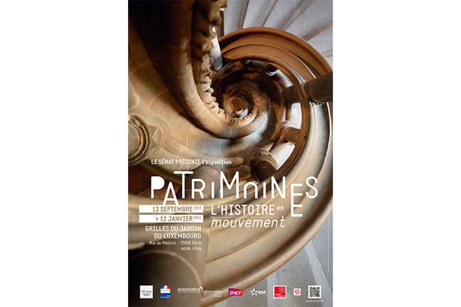 Affiche de l'exposition "Patrimoines, l'Histoire en mouvement"